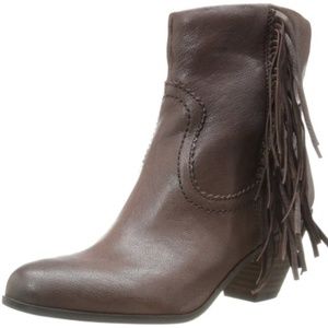 Women's Dark Brown Leather Ankle Boots